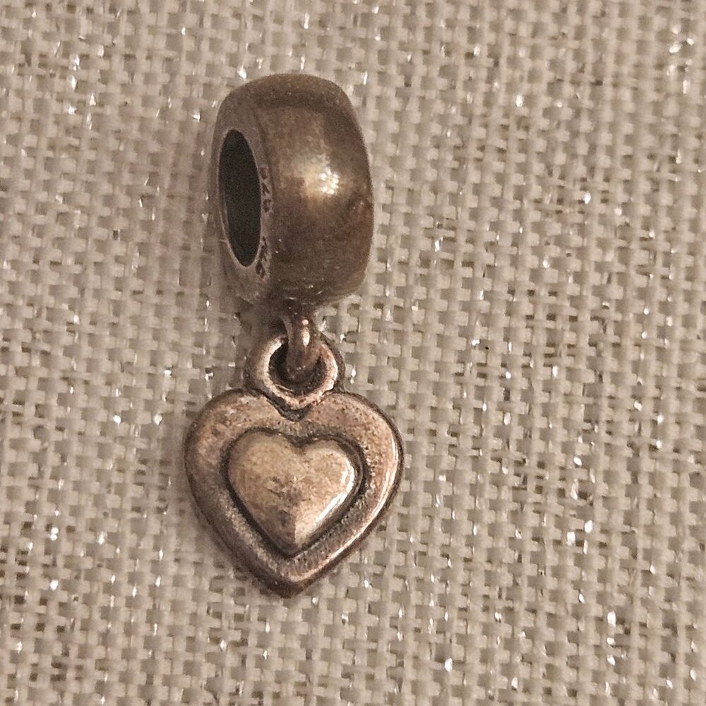 Vintage Pandora Sterling Silver Heart Charm